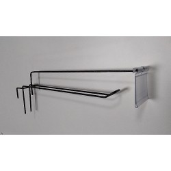 Крючок на сетку двойной L220 с ценникодержателем